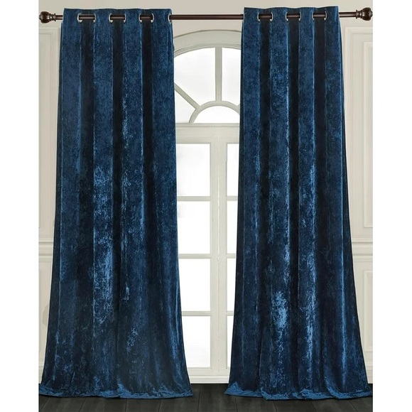 Other - Elegant Blue Velvet Curtain set